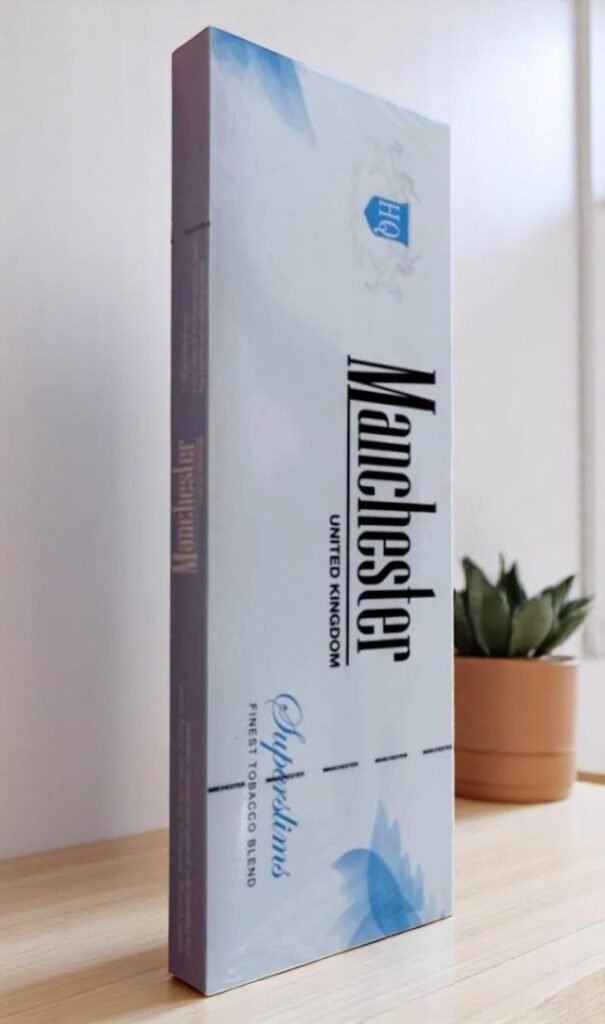 Manchester Blue Slims imported cigarette 159xblix product photo