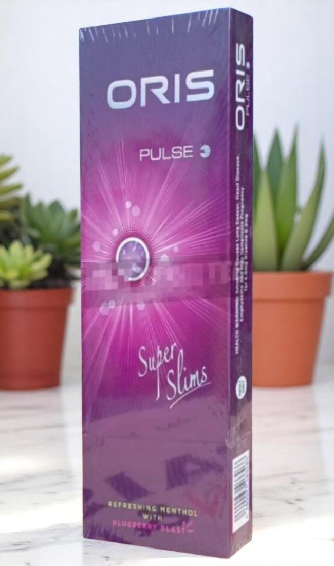 บุหรี่นอก Oris Pulse Blueberry Blast Slims (1เม็ดบีบ)พร้อมส่ง