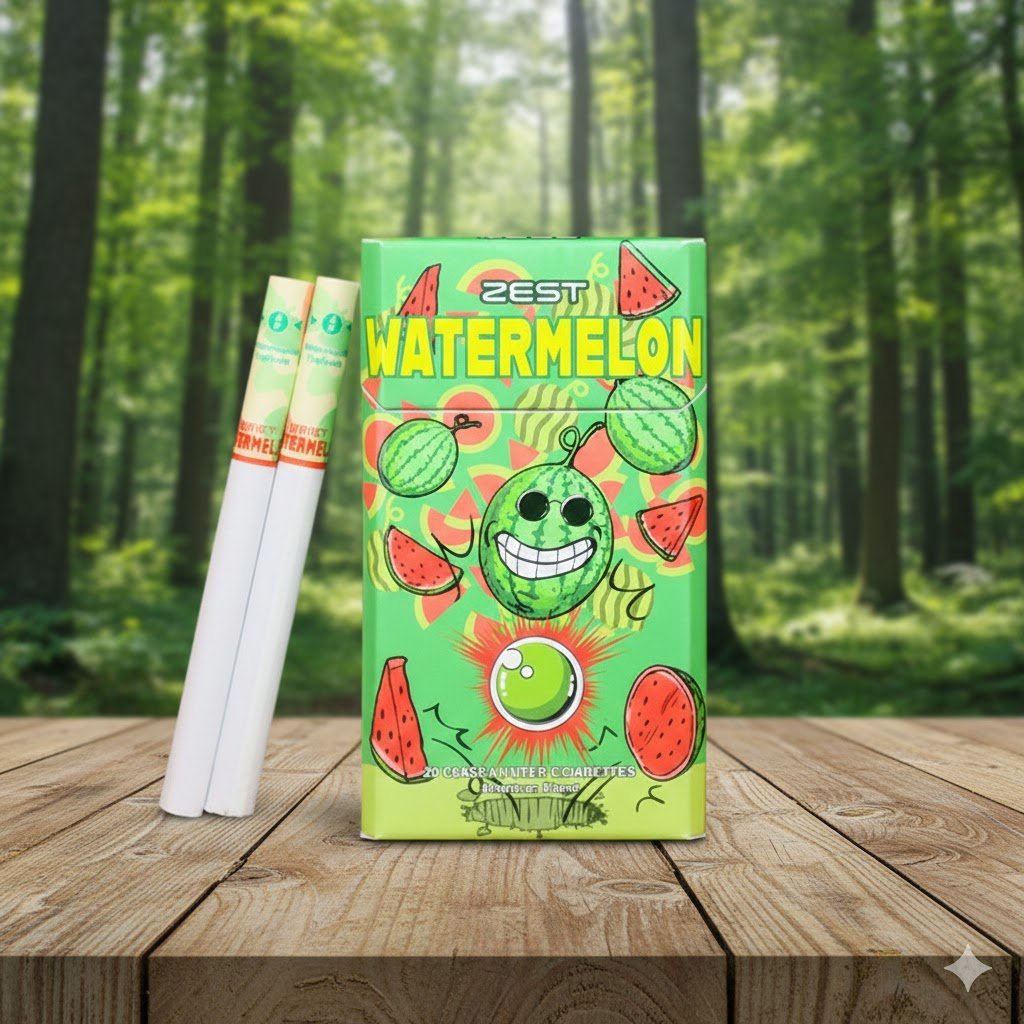 Zest Watermelon (เซสท์ แตงโม) บุหรี่นอกเกาหลี หอมกลิ่นแตงโม เม็ดบีบ รสหวาน เย็นสดชื่น imported cigarette wholesale product photo
