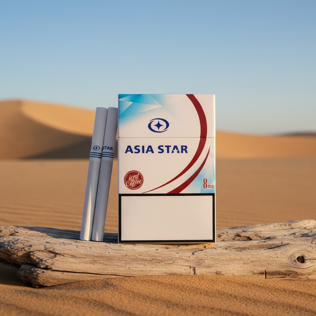 Asia Star Cafe Iced Coffee บุหรี่เอเชียสตาร์ กลิ่นกาแฟไอซ์คอฟฟี่ imported cigarette 159xblix product photo
