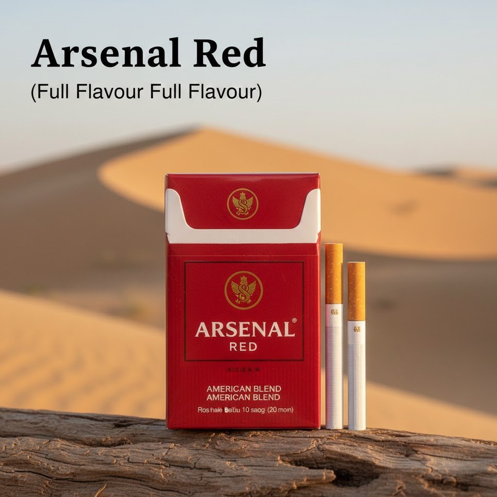 Arsenal Red บุหรี่นอก อาร์เซนอล แดง รสร้อนเข้มข้น (American Blend Style) imported cigarette 159xblix product photo