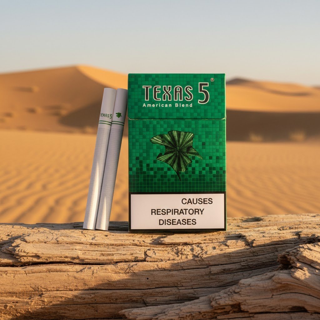 Texas 5 Green Menthol บุหรี่นอก เท็กซัส 5 เมนทอล เขียว (รสเย็นมาตรฐาน) imported cigarette 159xblix product photo