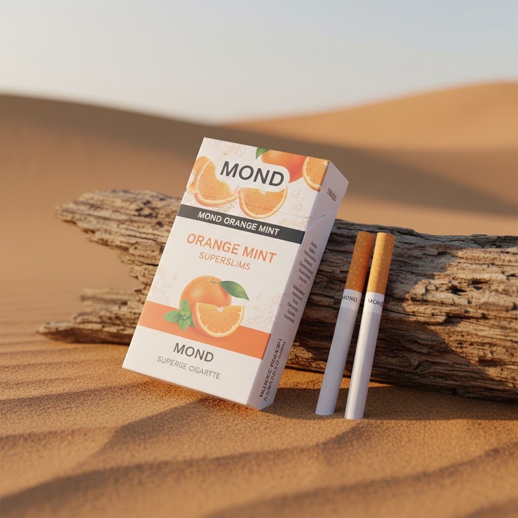 Mond Orange Mint (มอน ส้มมิ้นต์) - บุหรี่นอก Superslims รสเย็น กลิ่นส้มผสมมิ้นต์ นำเข้าจากดูไบ imported cigarette wholesale product photo
