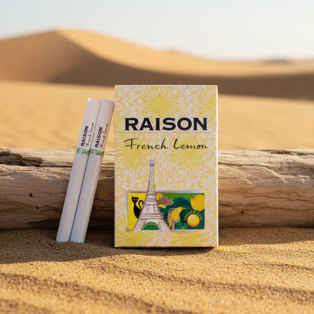 Raison French Lemon ไรสัน ฟรานซ์ เลม่อน (1 เม็ดบีบ) บุหรี่นำเข้าจากเกาหลี imported cigarette wholesale product photo