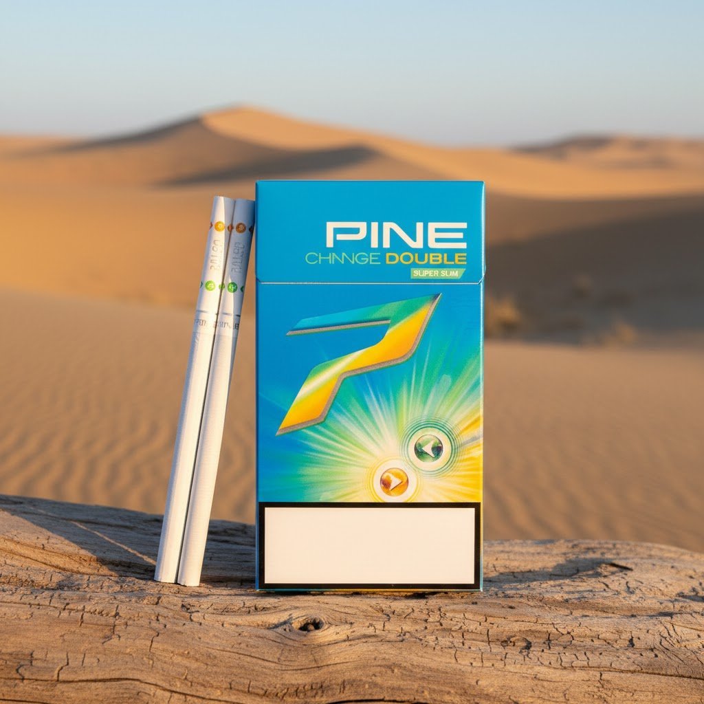 Pine Change Double Orange บุหรี่นอก ไพน์ เช้นจ์ ดับเบิ้ล ออเร้นจ์ มวนสลิม 2 เม็ดบีบ imported cigarette wholesale product photo
