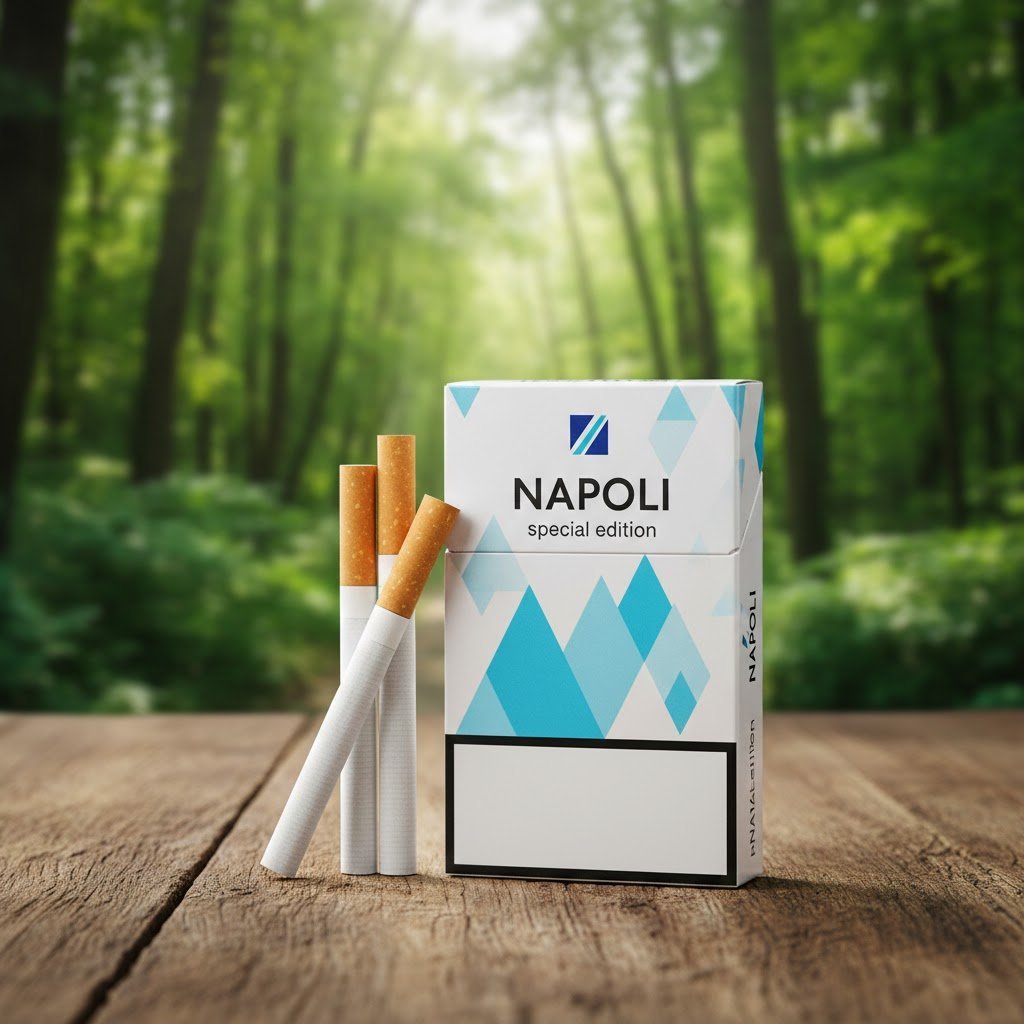 Napoli Blue Special (นาโปลี บลู สเปเชียล) บุหรี่นอกมวนขนาด Queen Size รสไลท์นุ่มนวล imported cigarette wholesale product photo