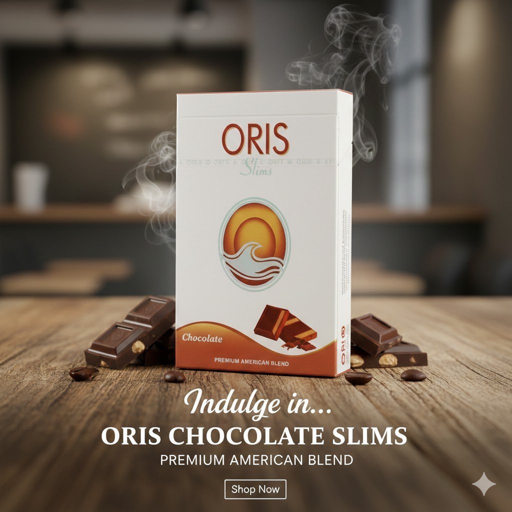 Oris Chocolate Slims (บุหรี่กลิ่นช็อกโกแลตแบบสลิม) imported cigarette 159xblix product photo
