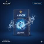 Aston Absolute Blue - บุหรี่หวานพรีเมียม กลิ่นบลูเบอร์รี่มิ้นต์ สดชื่นขั้นสุด imported cigarette wholesale product photo
