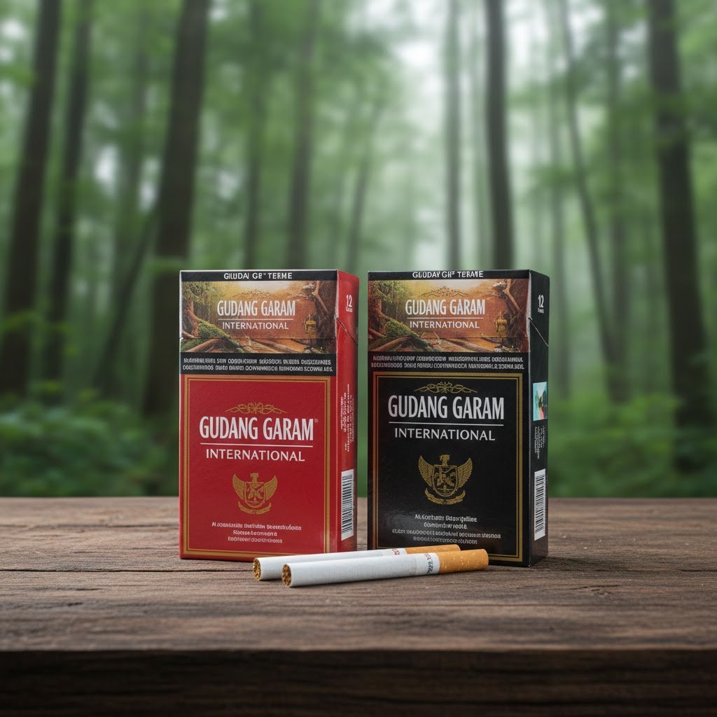 Gudang Garam International 12 (กูแดง การัม อินเตอร์เนชั่นแนล) บุหรี่กานพลูยอดนิยมจากอินโดนีเซีย imported cigarette wholesale product photo