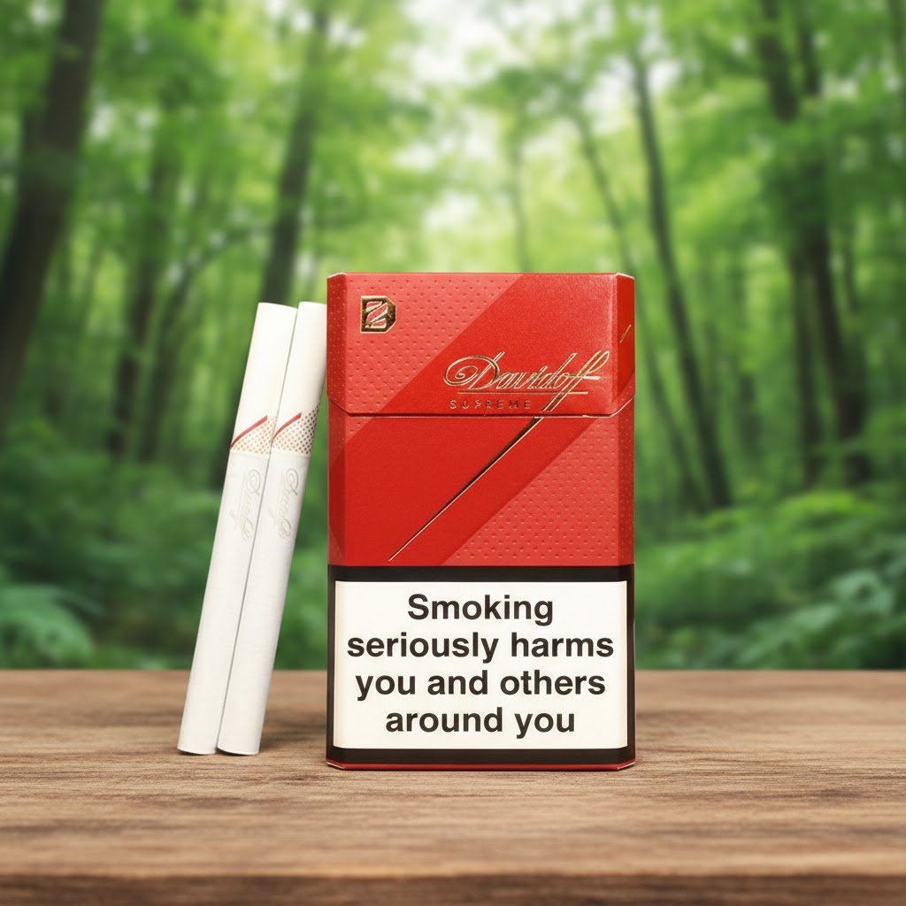 Davidoff Supreme (ดาบิดอฟ ซูพรีม) บุหรี่นอกพรีเมียม ขนาด Magnum มาตรฐานสวิตเซอร์แลนด์ imported cigarette wholesale product photo