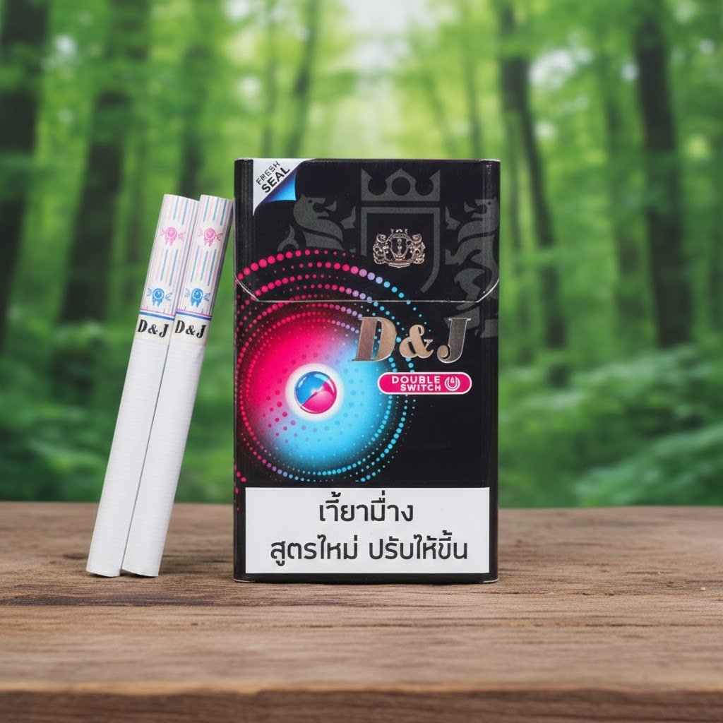 D&J Double Switch (บุหรี่นอก 2 เม็ดบีบ) - รีวิว รสชาติ และรายละเอียดสินค้า imported cigarette wholesale product photo