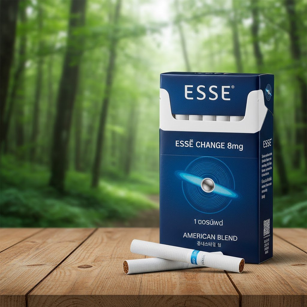 ESSE Change 8mg (เอสเซ่ เช้นจ์ 8 มก.) - บุหรี่นอกพรีเมี่ยมจากเกาหลี แบบมีเม็ดบีบ รสเย็นนุ่มนวล imported cigarette wholesale product photo