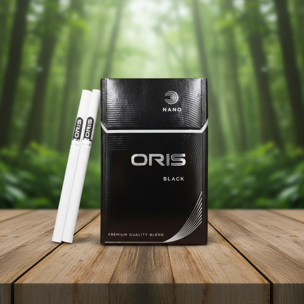 Oris Nano Black (โอริส นาโน แบล็ก) บุหรี่นอกมวนเล็กนาโนสลิม รสร้อน imported cigarette 159xblix product photo