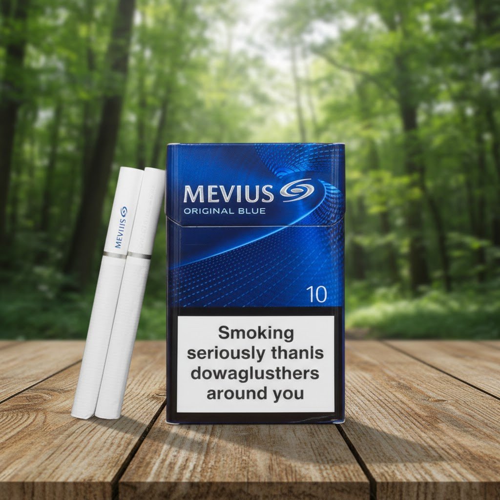 Mevius Original Blue (เมเวียส ออริจินัล บลู) บุหรี่นอกมาตรฐานญี่ปุ่น JT International imported cigarette wholesale product photo