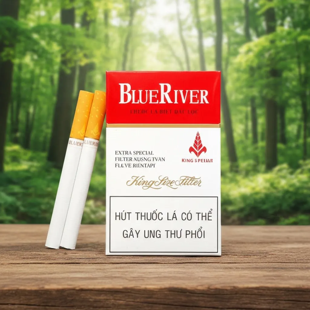 Blue River Red (บลู ริเวอร์ แดง) บุหรี่นอกรสร้อนพรีเมียม King Size imported cigarette 159xblix product photo