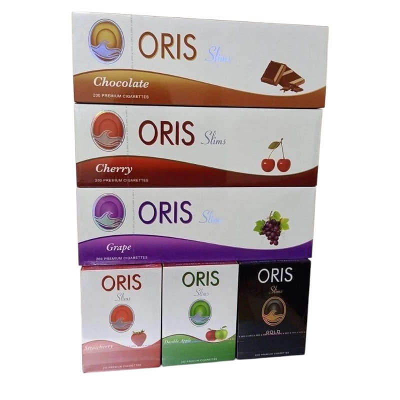 Oris Grape บุหรี่นอกกลิ่นองุ่น มวนซูเปอร์สลิม หอมฉ่ำพรีเมียมจาก U.A.E imported cigarette 159xblix price ready to ship