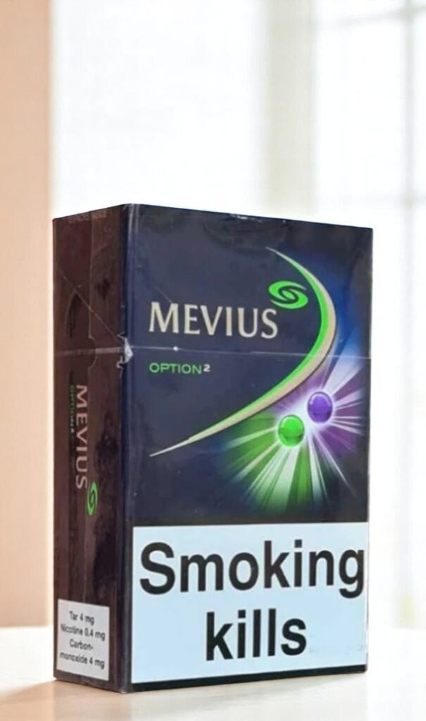 Mevius Option Blueberry & Menthol imported cigarette 159xblix product photo