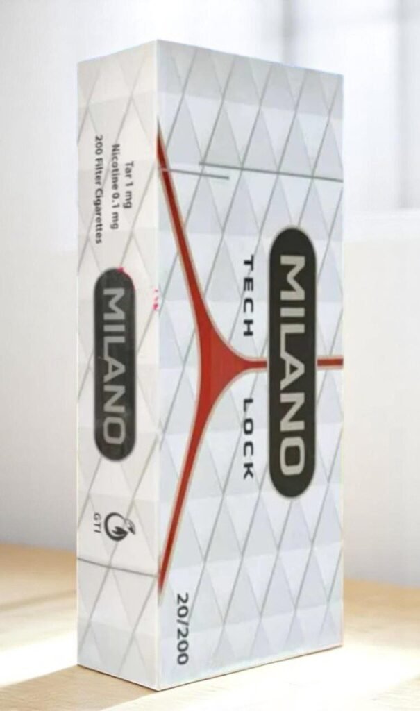 Milano White Tech Lock Slim imported cigarette 159xblix product photo
